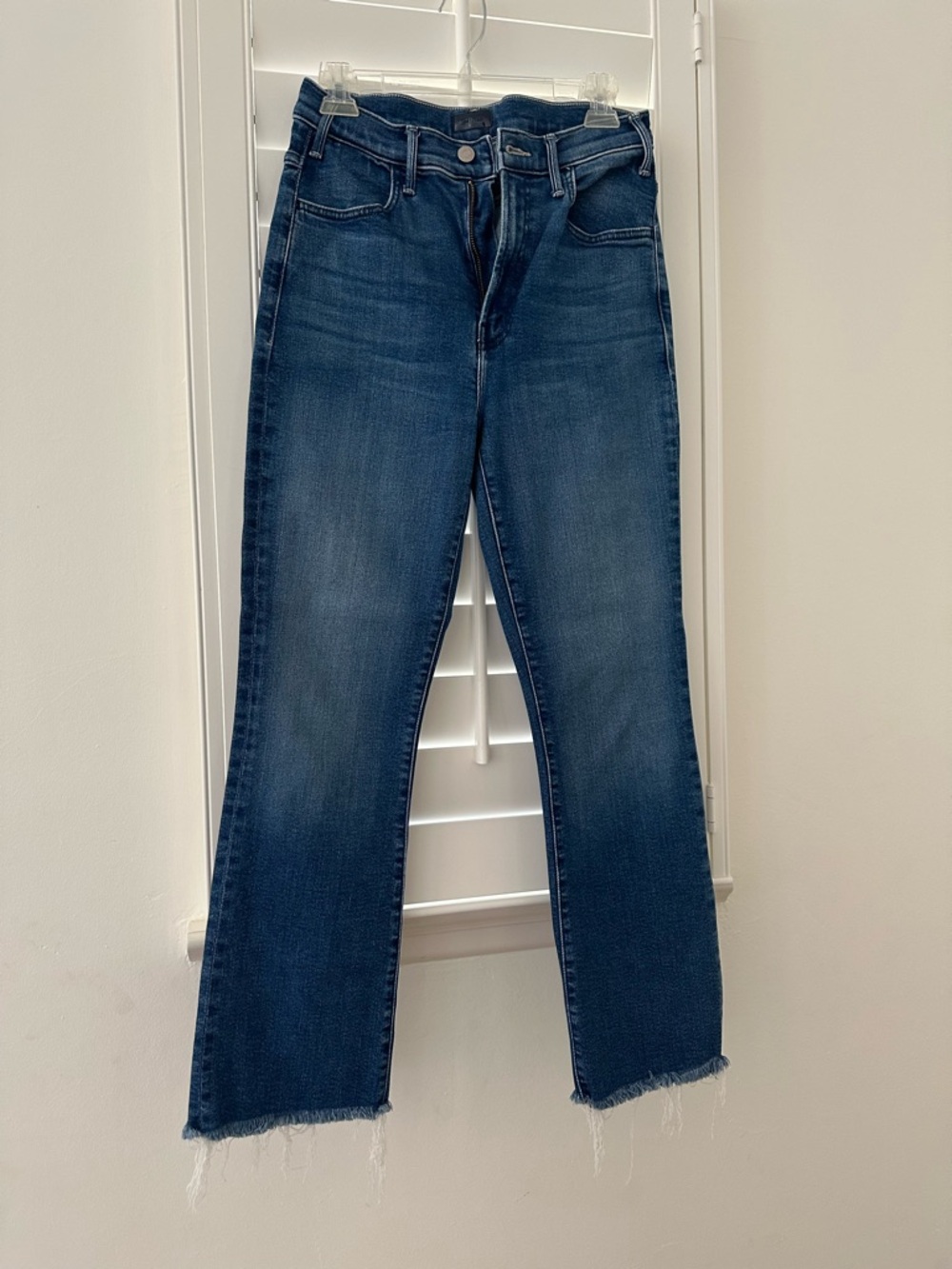 MOTHER High-Rise Jeans in Dark Blue